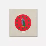 Dominica Coat Of Arms 4'' X 4'' Square Wooden Coaster