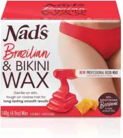 Brazilian & Bikini Wax Kit Strip Free Hard Wax with Spatulas, Oil Wipes, 140g