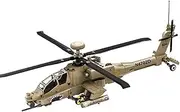 WANGE Boeing Apache AH-64 Helicopter Model for Building with Building Blocks. Powerful, Agile and Heavily Armed Battle Helicopter. Flight Model Building 1:48
