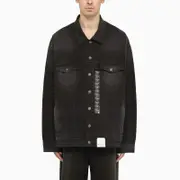 [Balenciaga] Black denim jacket with size stickers 3 Black