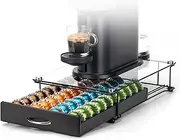 [HiveNets] Vertuoline Coffee Pods Holder Tempered Glass Drawer Stores 40 Vertuo Capsules New Update Version