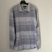 Marc Ecko Men’s Button Front Striped Slim Fit Shirt size XL