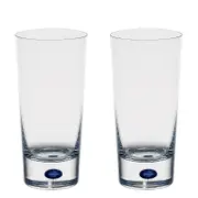 Orrefors Intermezzo Blue Set of 2 Highball Glasses