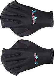 Swimming Gloves with Swimming Webs, Aqua Fit Swimming Training Gloves, Neoprene Thermal Water Gloves with Webbed for Fitness Training, Swimming Gloves for Diving, SC