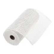 10 Inch Poly Burlap Mesh for Wreath Mesh Ribbon 10 Yard White