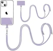 Cell Phone Lanyard Phone Crossbody Lanyard,2Pcs Cell Phone Lanyard Key Chain Nylon Phone Wrist Straps,Universal Phone Lanyard,Cell Phone Lanyard Neck Strap,Cellphone Lanyard Nylon Neck Strap,Purple