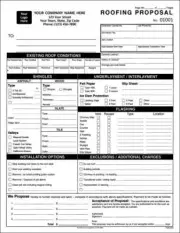 1000 Roofing Contractor Proposal / 2 Part Carbonless / 8.5 x 11 / TMG056
