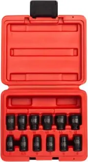 Sunex 1822 1/4-Inch Drive Magnetic Impact Socket Set Metric, 12-Piece