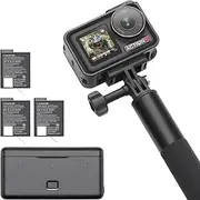 DJI Osmo Action 5 Pro Adventure Combo, Action Camera 4K with 1/1.3" Sensor, 12h Extended Battery Life with 3 Batteries, Stabilization, Dual OLED Touchscreens, Mini Action Camera for Travel, Vlog