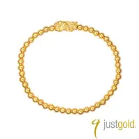 在飛比找Yahoo奇摩購物中心優惠-【Just Gold 鎮金店】雋藏 貔貅納福 黃金手鍊