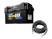 Adventure Kings Maxi AGM Battery Box USB Cig + 12m Solar Panel Extension Lead