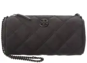 Tory Burch Quilted Willa Matte Barrel Bag Crossbody ~NWT~ Black