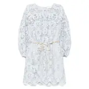 [Zimmermann] Zimmermann Coco Lace Mini Dress 0 NUMERIC BLUE