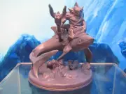 Sea Devil Rider on Shark Mount Mini Miniature Figure 3D Printed Model 28/32mm