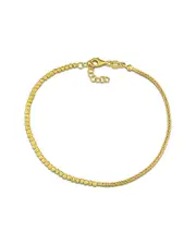Italian Silver Wheat Link Chain Bracelet