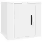 Wall-Mounted Wooden Cabinet TV Storage Unit Shelf Rack Bookcase Cupboard White