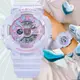 CASIO 卡西歐 BABY-G 未來風 夢幻偏光色彩 雙顯錶-珠光藍 BA-110FH-2A