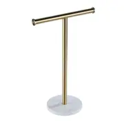 T-Shape Hand Towel Stand with Marble Base for Bathroom Countertop Tissue Rack Holder Kitchen Free-St