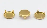 9mm Gold Spot Stud LONG LEG 4 Prongs Non Rusting - 75 PCS