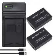 2X LP-E17 Battery +Charger Für Canon Rebel SL3, SL2, EOS Kiss X8i EOS Rebel T6i