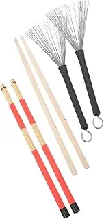 UPKOCH 1 Set Drum Stick Set with Wire Brushes and Storage Bag Comfortable Handle for Easy Grip Durable and High Strength for Jazz and Rock Performances Drum Accessories