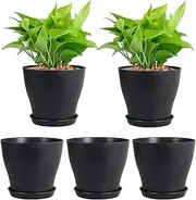 Starter Plant Pots, Nursery Pots for Plants, Flower Planter with Drainage Holes, Tray for Vegetables Succulents Cactus Cuttings Transplanting