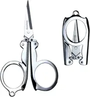 Stainless Steel Folding Portable Travel Scissors Small Foldable Paper String Cra