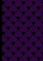 A4 Art Deco Notebook 140 pages Black on Dark Purple: Blank lined paper, High quality gloss paperback cover By Elizabeth Banks