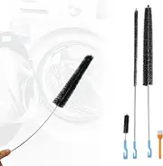 Dryer Lint Cleaner Kit, 3Pcs Nylon Bristle Brush, Flexible Stainless Steel Handle, for Cleaning Vent Trap & Refrigerator Coil
