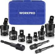 10 Pieces Impact Socket Adapter Set with Case, Includes 4Pc Adapter and Reducer