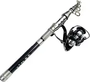 LLEIIshen Professional Short Travel Pole 1.5-2.4m Pike Trout Pesca Telescopic Fishing Rod Spinning Reel Ultra-Light Freshwater Fishing Kit/1725