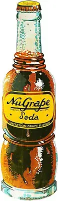 NUGRAPE IMITATION GRAPE FLAVOR 26" HEAVY DUTY USA MADE METAL AGED SODA ADV SIGN