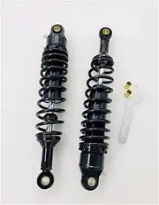 2 Pcs Spring 7 Universal 340mm Mm Spring Nitrogen Rear Shock Absorber Motorcycle Compatible With Cb400 Compatible With Yamaha Black