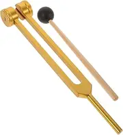 EXQUIMEUBLE 1 Set Resonance Tuning Fork with Mallet Ear Cleaning Tools for Sound Therapy Meditation Stylish with Handy Storage Bag Ear Vibration Experience