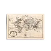 Vintage World Map Old Wall Art #3