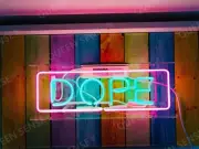 Dope Acrylic Box 14" Neon Lamp Sign Light Gift Show Home Shop Party Display EM