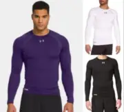 Under Armour Men's HeatGear Long Sleeve Compression Shirt, Quick Shipping