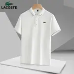 LACOSTE2024夏季新款翻領POLO衫男素色短袖保羅衫休閒百搭休閒青年上衣男2302 M-3XL