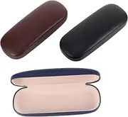 [SAFIGLE] 3 Pieces Hard Shell Eyeglass Case with Classic Snake Pattern Stylish Sunglasses Holder for Glasses Eyewear Box Selection Color