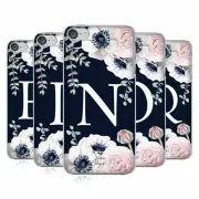 NATURE MAGICK FLORAL MONOGRAM NAVY FLOWERS 2 BACK CASE FOR APPLE iPOD TOUCH MP3