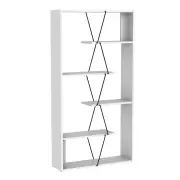 Design Square Xyla Modern 5-Tier Bookcase Display Floating Shelf - White
