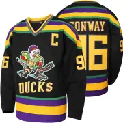 Charlie Conway #96 Mighty Ducks Movie Hockey Jersey White Green