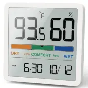 Hygrometer Indoor Thermometer, Desktop Digital Thermometer with Temperature a...