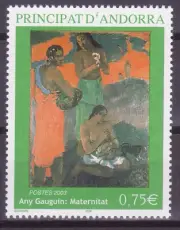 ANDORRA FRANCESA 2003 ANY GAUGUIN PINTURA YVERT 587 NUEVO MNH