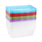 40 x Takeaway Food Containers Color Lids Reusable Meal Prep Lunch Box 750ML