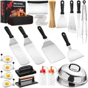 130Pcs Griddle Accessories Kit, Flat Top Grill Tools Set for Blackstone and C...