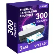 300 Pack Laminating Sheets, 3 Mil, 9 x 11.5 Inches Thermal Laminating Pouches...