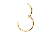 6mm Gold Piercing Ear Tragus Eyebrow Cartilage Septum Lip Nose Hoop Clicker Ring