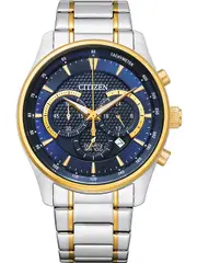 Citizen Quartz Bluetooth Chronograph AN8194-51L Blue Dial Gold Stainless Steel Mens Watch
