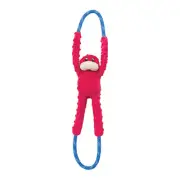 Zippy Paws Ropetugz Monkey Plush Dog Toy Red 71 x 12 x 7cm